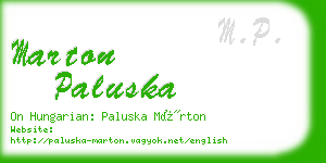 marton paluska business card